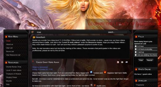 Clan Site Competition 2011 Legend: Legacy of the Dragons