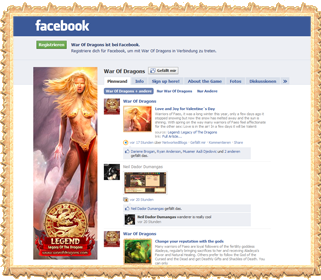 Facebook competition on the browser MMORPG Legend: Legacy of the Dragons