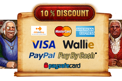 10% Discount on different payment methods in the browser MMORPG Legend: Legacy of the Dragons.
