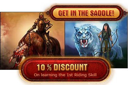 Discount on the Riding Skill in the onlinr game Legend: Legacy of the Dragons