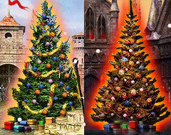 Geschmückte Tannen im kostenlosen Browsergame Drachenkrieg!